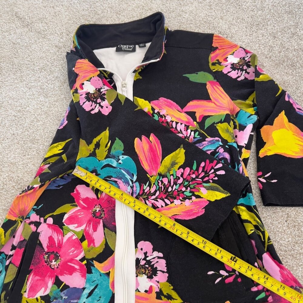 Y2K Deadstock Lightweight Floral Retro Multicolor Zip-Up Jacket - Picture 9 of 10